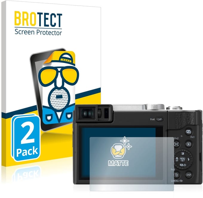 BROTECT - Screenprotector voor Panasonic Lumix DC-TZ96 - Folie Beschermfolie matte 2 Stuks