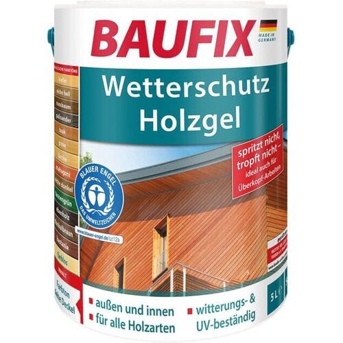 BAUFIX Houtbeschermende Gel- Beits grafietgrijs 5 Liter