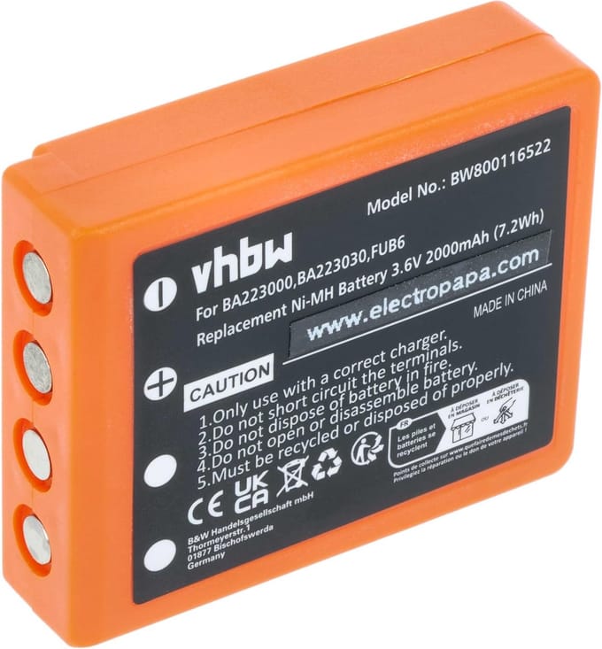 Accu voor Afstandsbediening - Batterij Pack - Industriële Bediening - Hoge Capaciteit 2000mAh - 36V