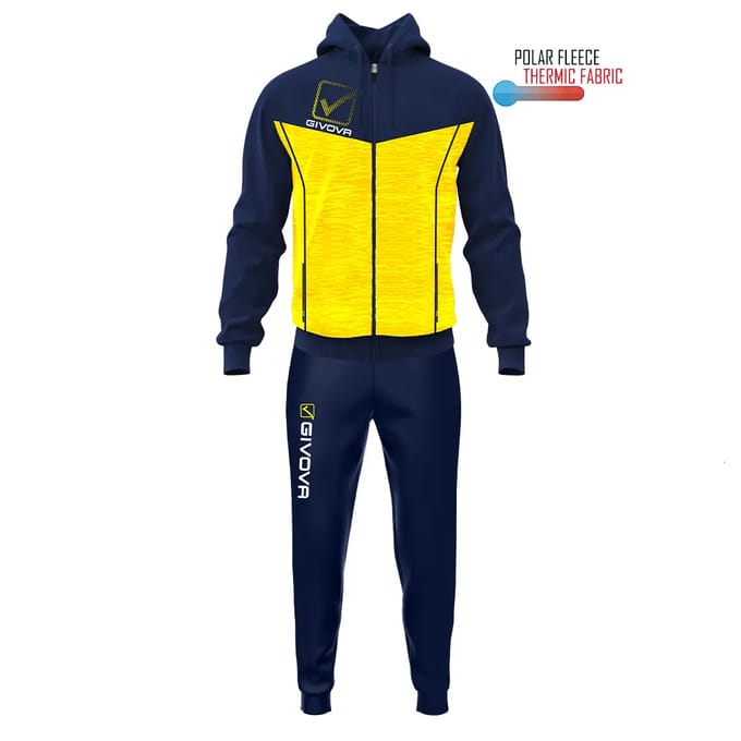 Givova Visa Melange Trainingspak Geel,Blauw 10-12 Years Kinderen