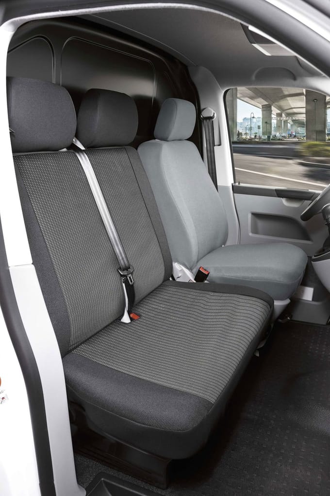 Walser Hoes Performer van 100% polyester compatibel met Ford Transit V363/Transit Connect/Transit Custom - 1 dubbele bankhoes