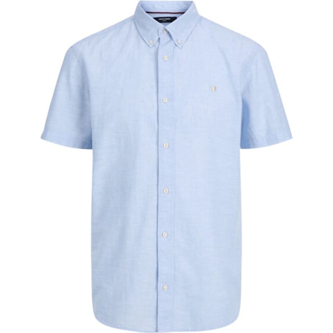 JACK&JONES PREMIUM - JPRBLUSUMMER LIN. BL. SHIELD SS SHIRT SN Heren Overhemd