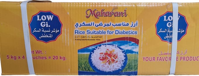 maharani rice suitable for diabetics (4 x 5 kg)