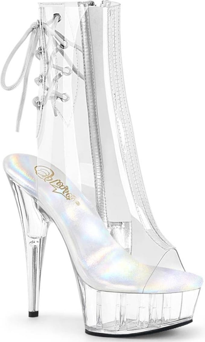 Pleaser - DELIGHT-1018C Plateau Laarzen - US 7 - 37 Shoes - Transparant