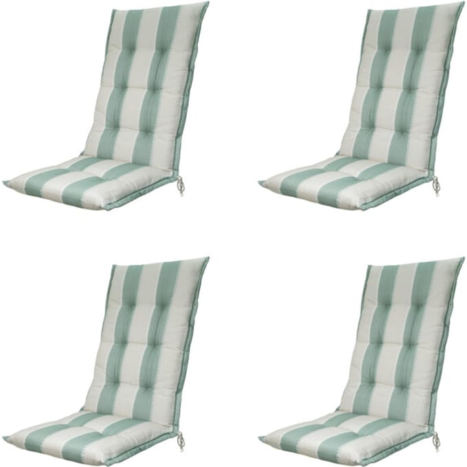 Madison - Tuinstoelkussen Hoge Rug Banda kaki - Ca. 123x50 cm - Set van 4