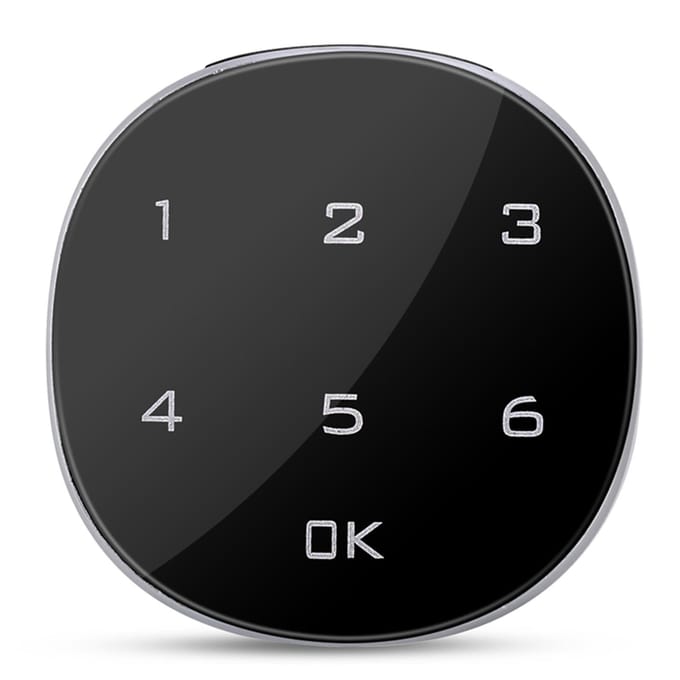 Serrure numérique électronique à code avec écran tactile pour armoire, boîte aux lettres, classeur, sauna, tiroir black