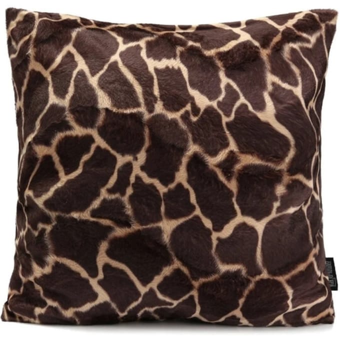 Gek op kussens! Sierkussen furry giraffe | 45 x 45 cm | polyester