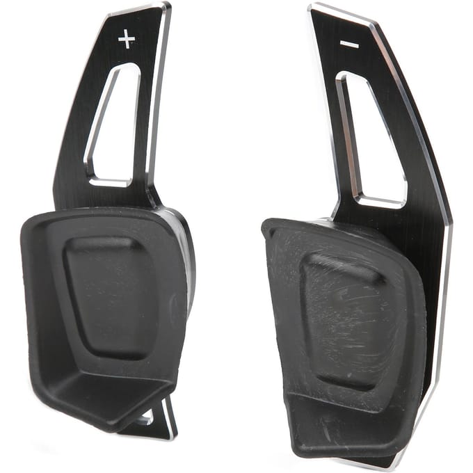 2 stuks Auto Stuurwiel Schakelpeddels Aluminiumlegering Antislip Interieur Decoratie Accessoires(Zwart )