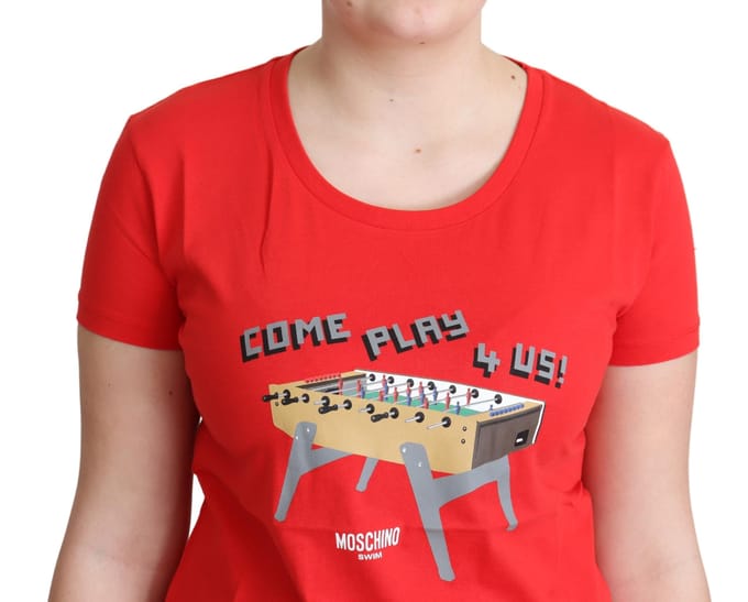 Moschino Tsh5061 Voetbal T-shirt Rood