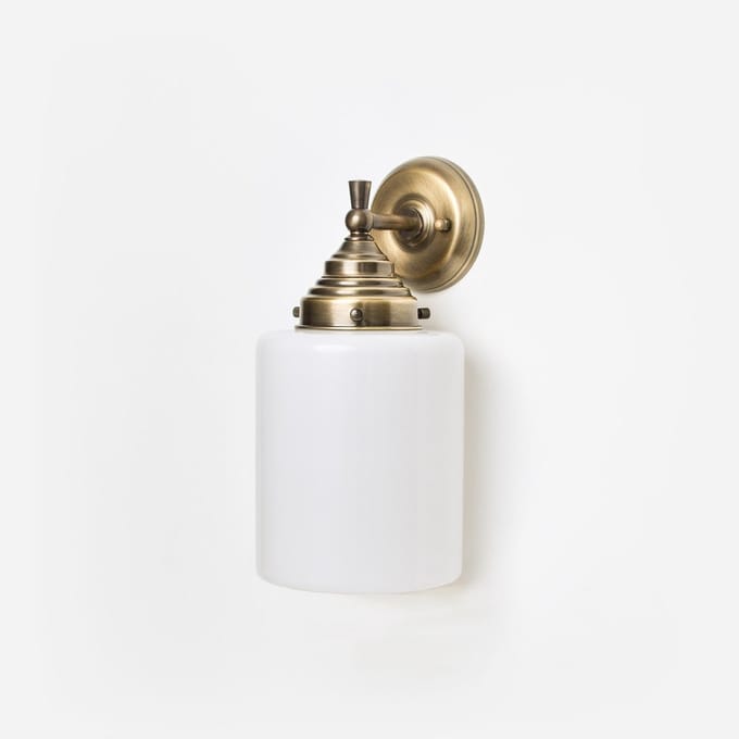 Wandlamp Strakke Cilinder Royal Brons - Art Deco Trade