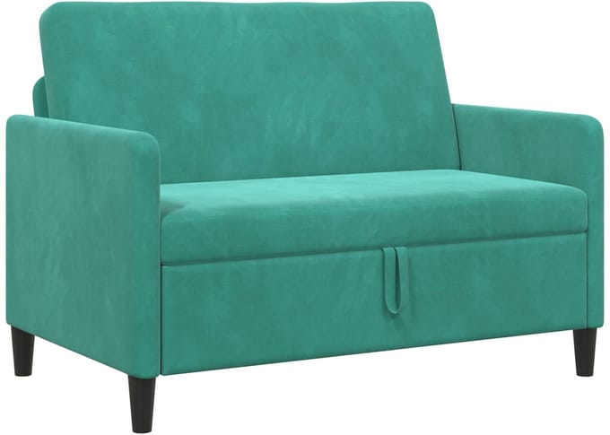 vidaXL - Sofa - met - Opbergruimte - Turquoise - 122 - x - 78 - x - 87 - cm - Polyester