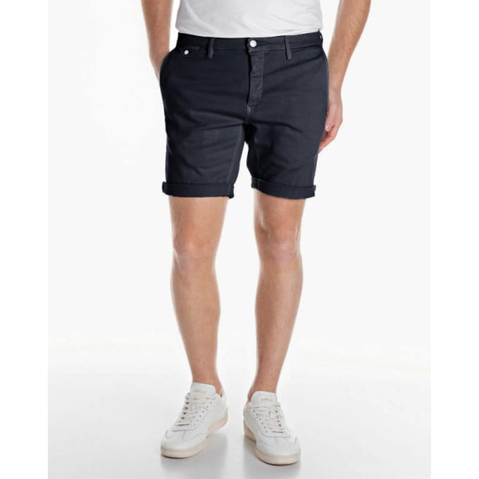 Replay Replay Hyperflex Jeans Short Benni Regular Fit Navy  34