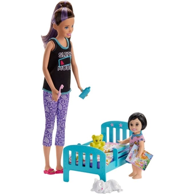 Barbie Babysitter Bedtijd Speelset