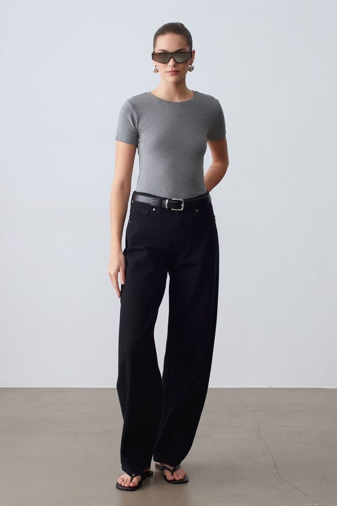 Dames Slim Fit Crew Neck T-Shirt