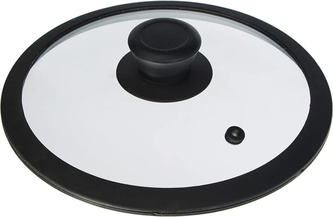 Glazen Deksel met Siliconen Rand voor Kookpan, Diameter 20 cm