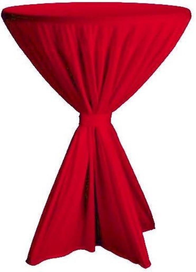 Cover Up Statafelrok Basic, met strik - Ø80-85cm - Rood