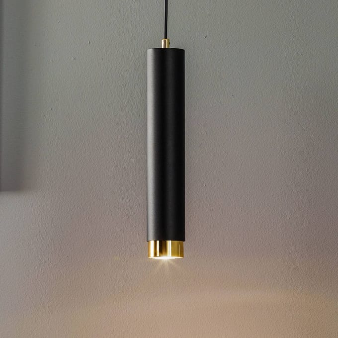 EMIBIG LIGHTING Hanglamp Kumo lang zwart/goud 1-lamp