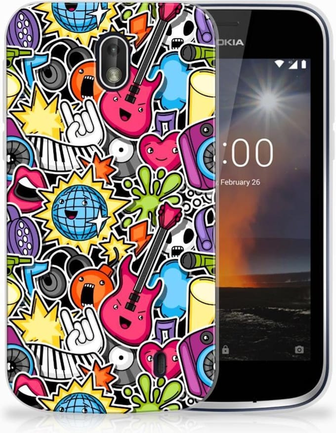 Nokia 1 Silicone Back Cover Punk Rock