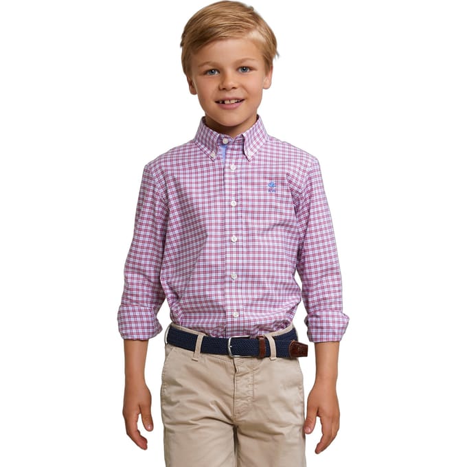 River Woods Custom Fit Checked Shirt Red/white Taglia: 4 | Camicie Outlet | kids | Rosso