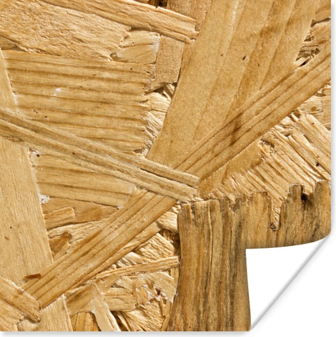 Poster Hout - OSB - Patroon - 50x50 cm
