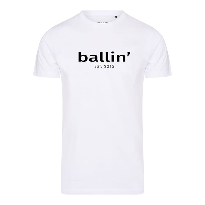 Ballin Est. 2013 - Heren Tee SS Tapered Fit Shirt - Wit - Maat S