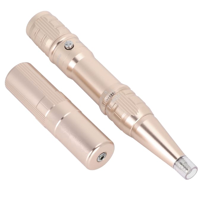 Machine électrique de stylo de tatouage de lèvre de sourcil Machine de tatouage de Microblading or champagne (100‑240 V)NOUS US Plug white
