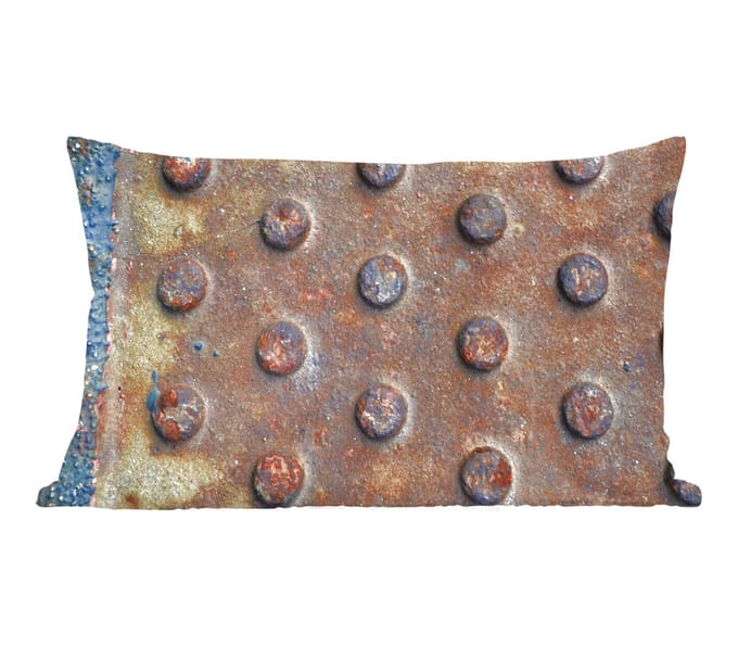 Sierkussens - Kussentjes Woonkamer - 60x40 cm - Industrieel - Diamantplaat - Roest