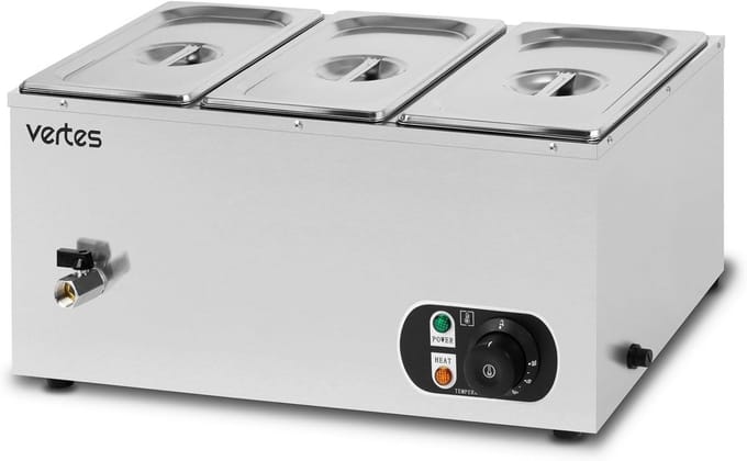 Professionele Elektrische Buffetwarmer RVS - Warmhoudapparaat met 3 x GN Bakken