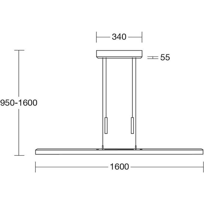 HerzBlut Leonora hanglamp Up&Down 160cm noten