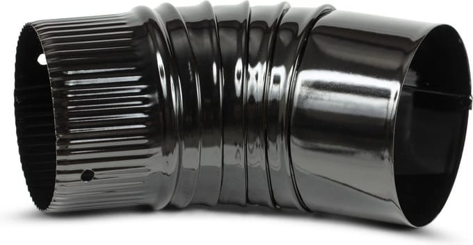 Bocht 45° Emaille Zwart 0.5mm (90mm)