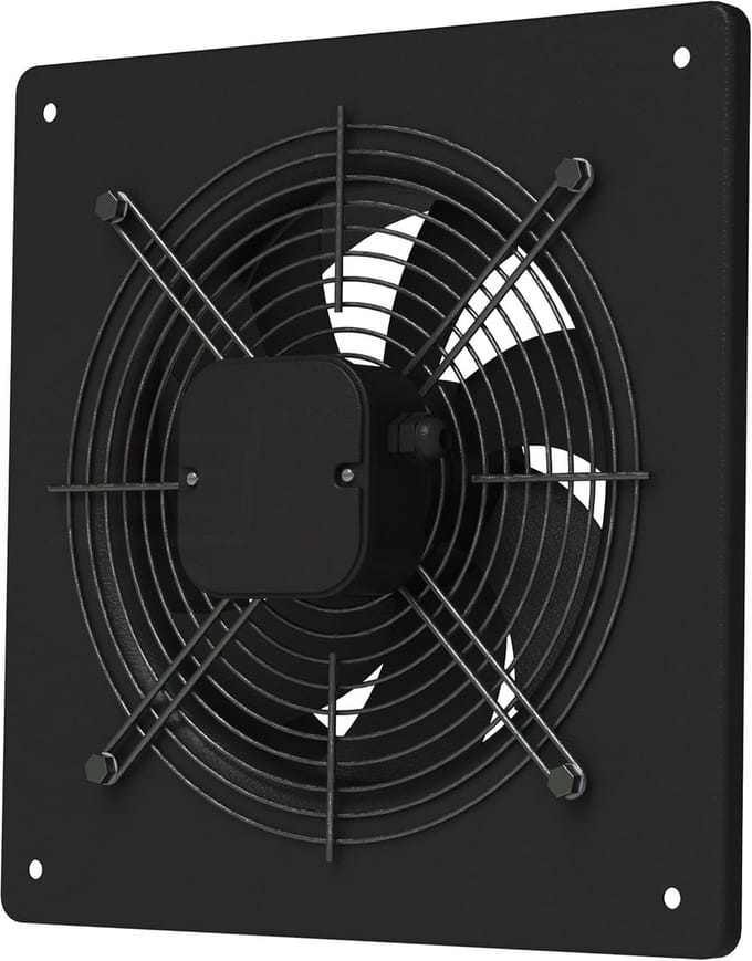 Axiale Ventilator 250 mm Zwart voor Ventilatie en Afzuiging