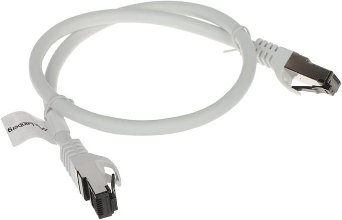 Lanberg Patchcord - RJ45 S/FTP - 0.5m - Grijs - Cat 8.1