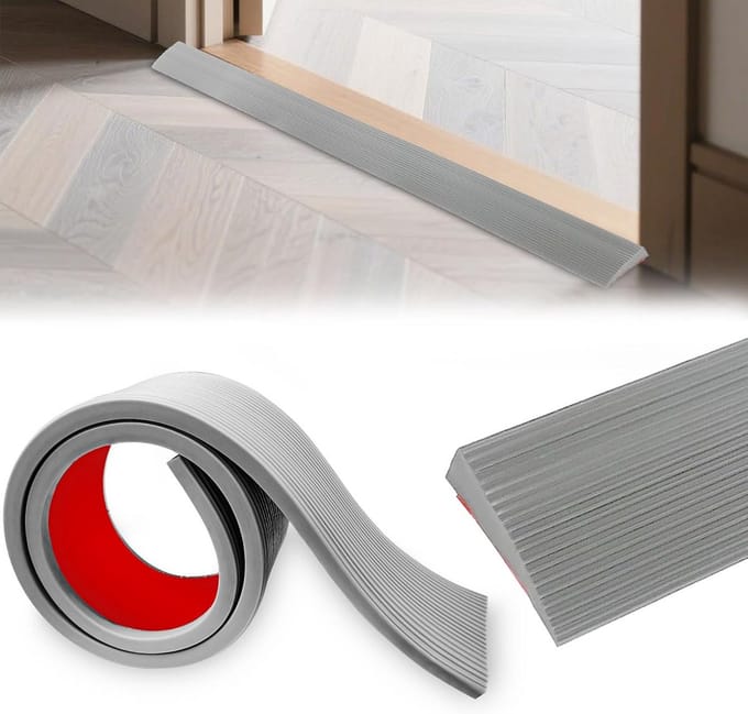 Drempelhelling PVC 100x5.5x1.6 cm - Antislip Oprit voor Rolstoel, Rollator en Scooter