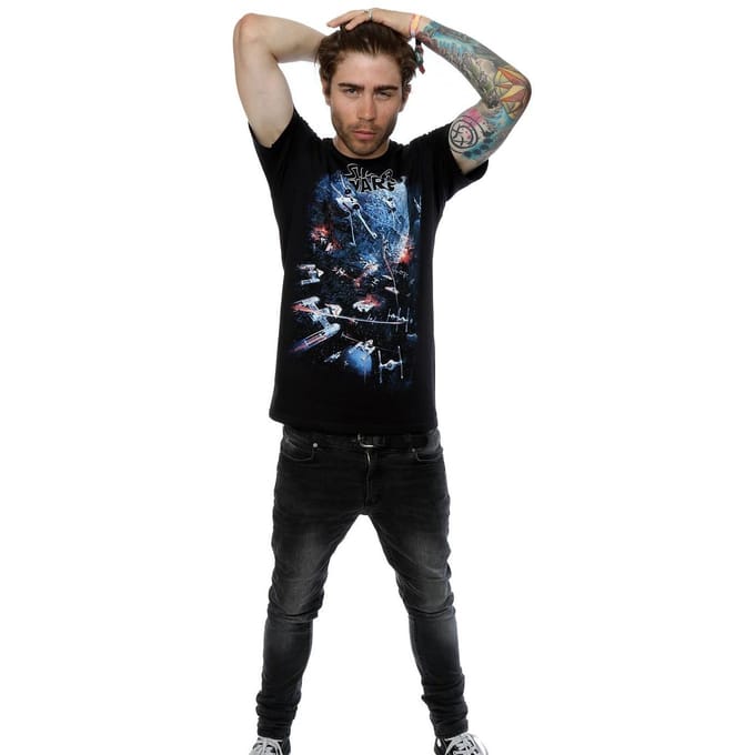 Star Wars Heren Universum Strijd T-Shirt (Zwart)