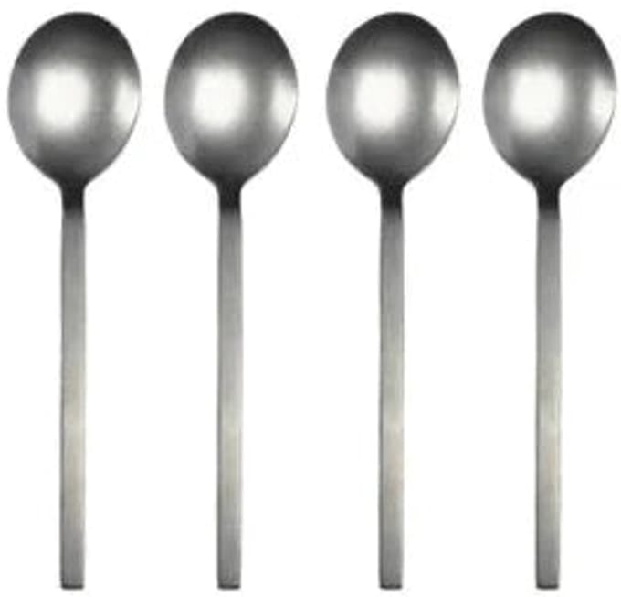 Leeff Lepeltjes Charlot set-van-4 RVS zilver