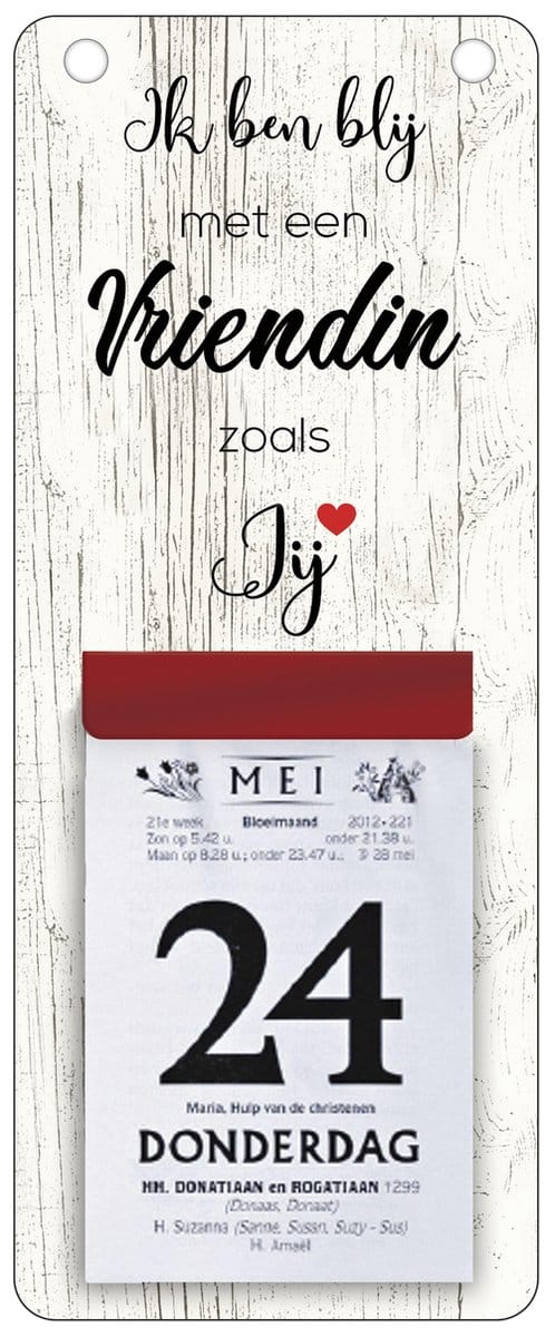Scheurkalender 2027: Ik ben blij met een vriendin zoals jij | Kalender
