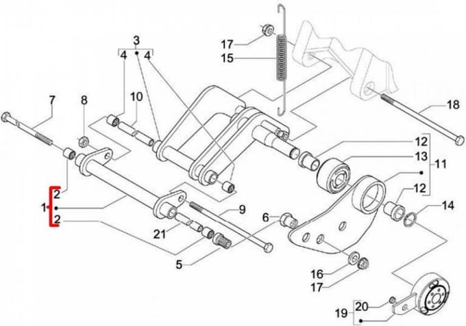 originele motorsteun voor piaggio 250 x9 evolution 2006 scooter 597503 nieuw