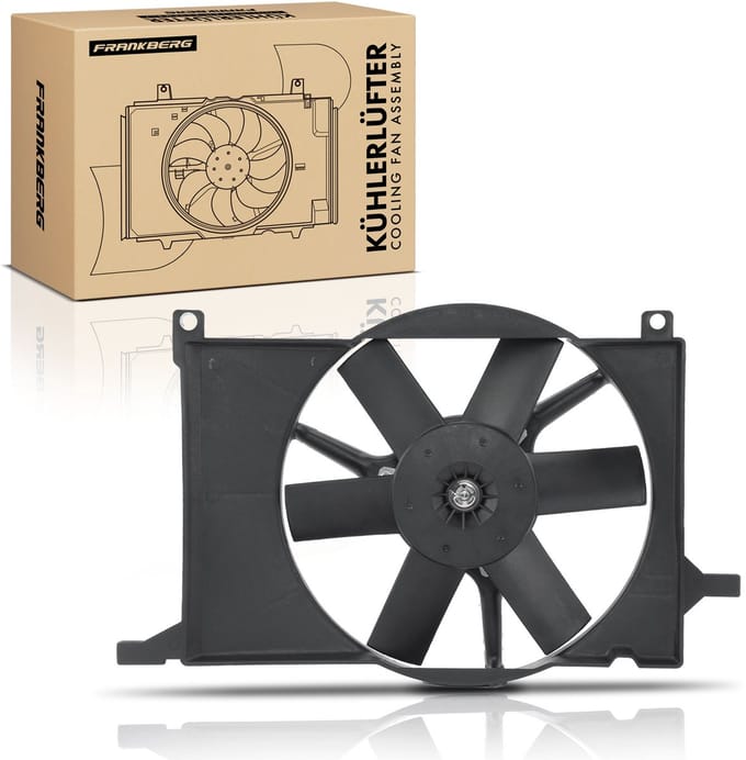 Frankberg 1x Motorradiator enkele ventilator