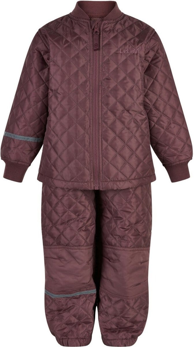 Celavi - Basic thermoset voor kinderen - Solid - Roosbruin - maat 116cm