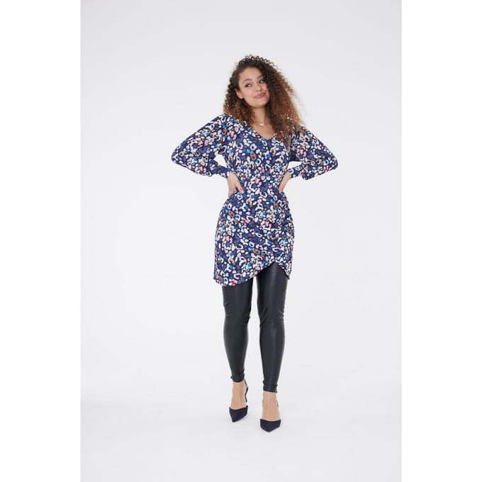 Bodycon jurk met luipaardprint - Paars