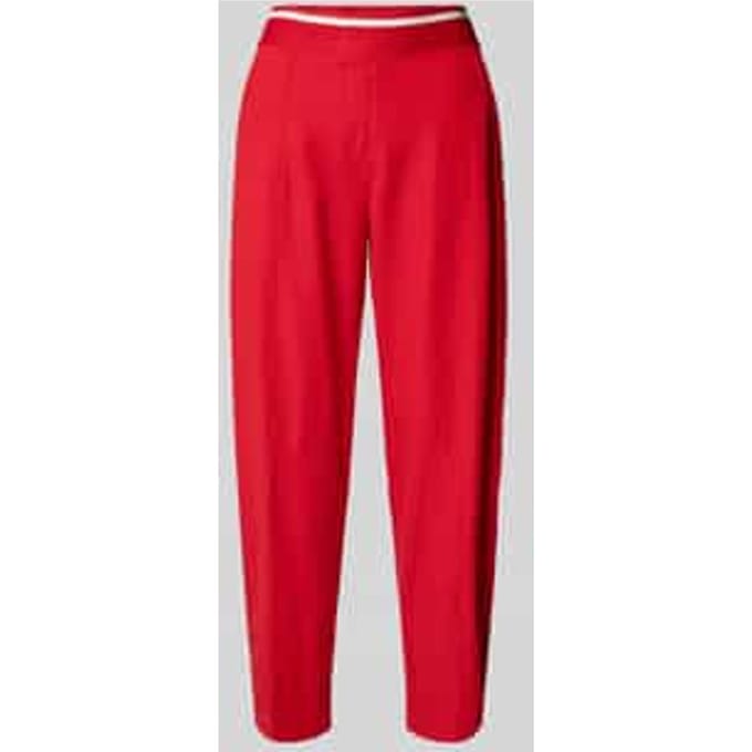 slim fit broek met elastische label-tailleband model 'EDEN'