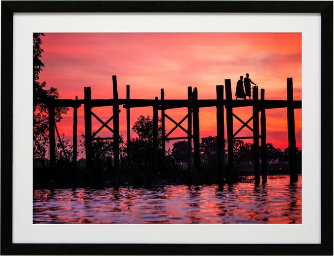 Deknudt Frames Poster in lijst - rode avondzon - 60x80 cm