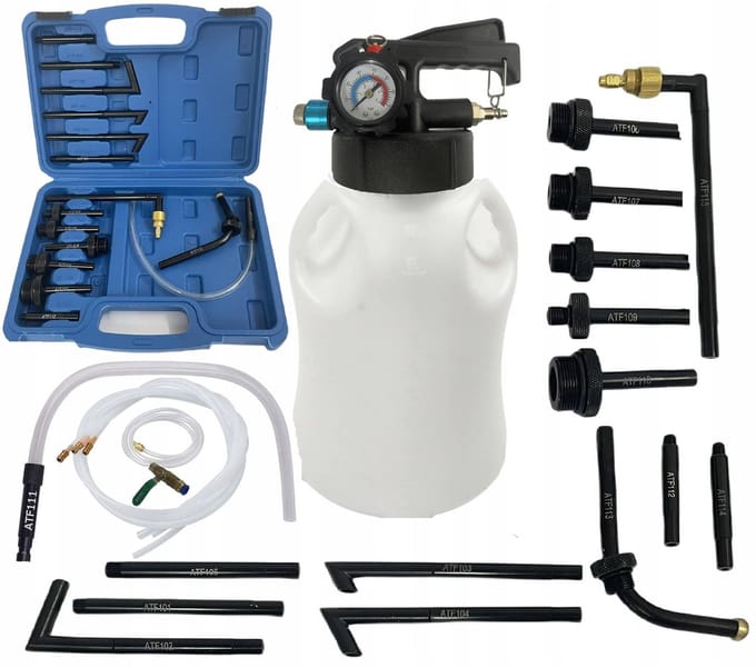 AMD Tools - Automatische Transmissie Oliepomp - 10L - Pneumatisch - Manometer