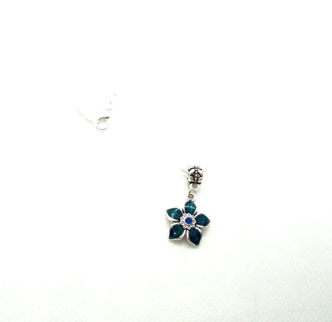 2 Love it Flower Blauw - Ketting