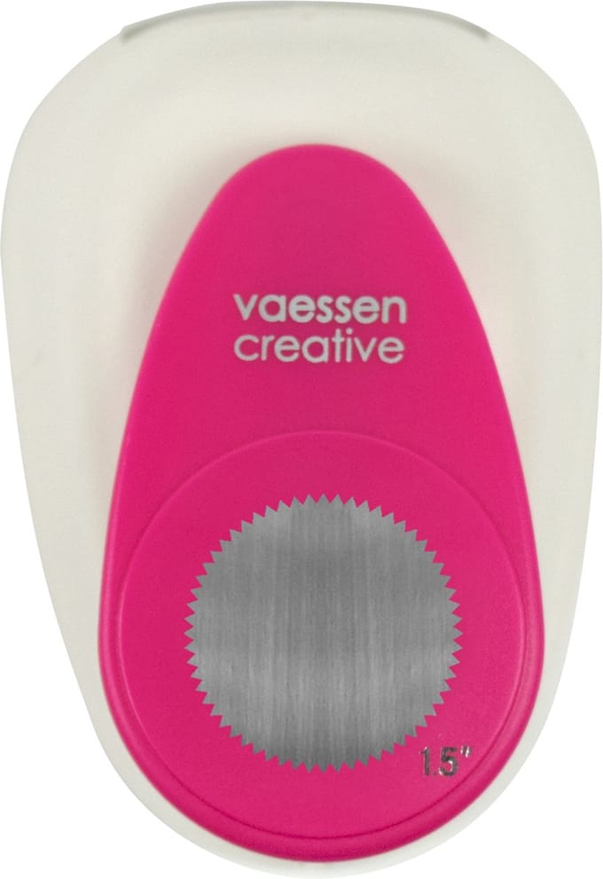 Vaessen Creative Pons - Figuurpons - Cirkel Gekarteld - Ø 3,8 cm