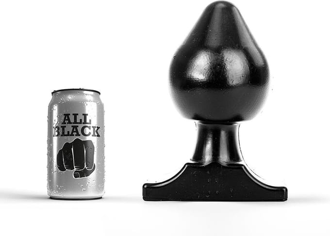 All Black Buttplug 19 x 11 cm - zwart