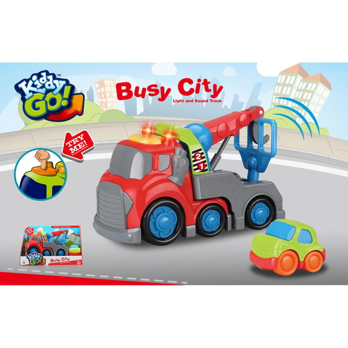 KiddyGo sleepwagen speelgoedauto met licht en geluid 19,5 cm multicolor.
