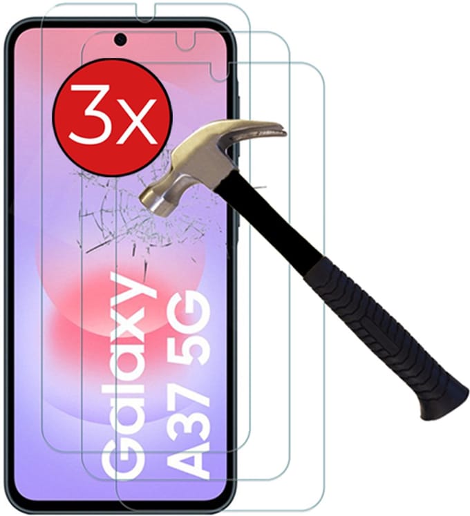 Screenprotectors geschikt voor Samsung Galaxy A37 - Arara gehard glas Tempered Glass - 3 Stuks