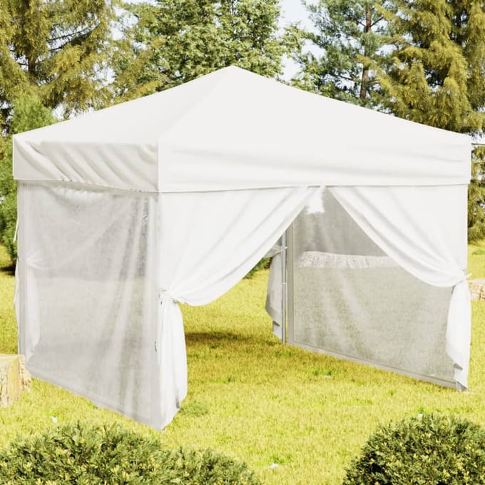 vidaXL - Partytent - inklapbaar - met - zijwanden - 3x3 - m - wit