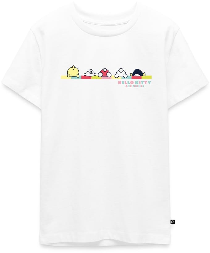 Hello Kitty En Vrienden Achterste Premium T-Shirt Tiener